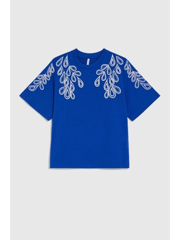 Moodo Bombažna majica modra Moodo