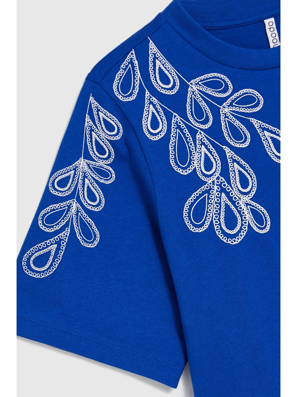 Moodo Bombažna majica modra Moodo