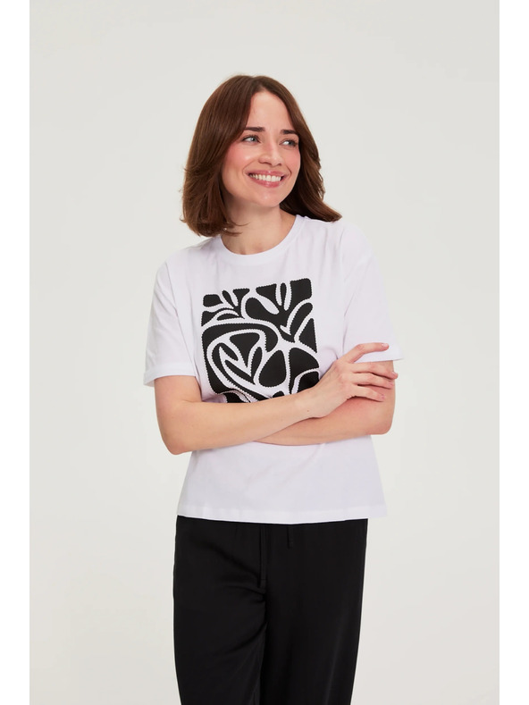 Moodo Bluza s potiskom bela Moodo