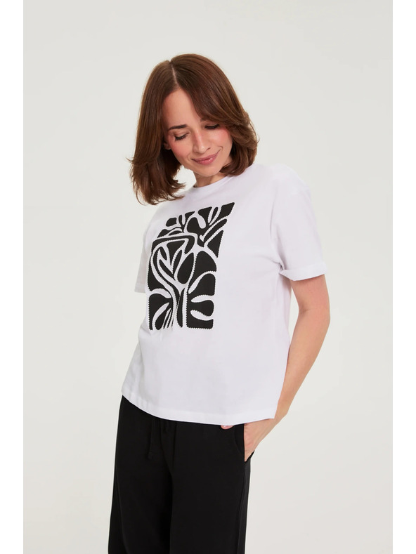 Moodo Bluza s potiskom bela Moodo