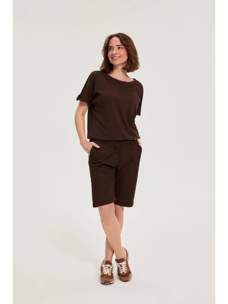 Moodo Bombažne hlače rjave Moodo