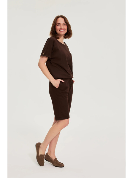 Moodo Bombažne hlače rjave Moodo