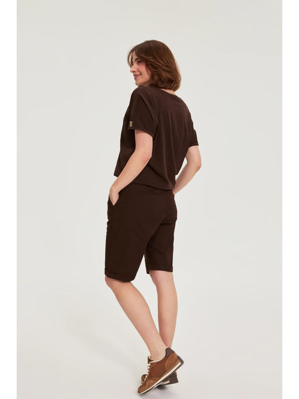 Moodo Bombažne hlače rjave Moodo