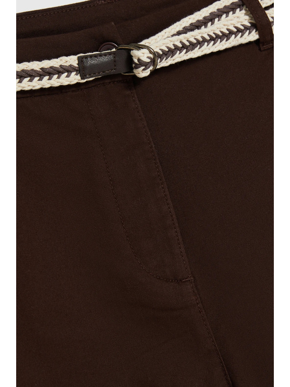 Moodo Bombažne hlače rjave Moodo