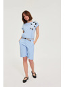 Moodo Bombažne hlače nebesko modre Moodo