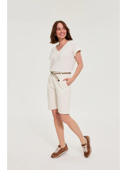 Moodo Bombažne hlače bele Moodo