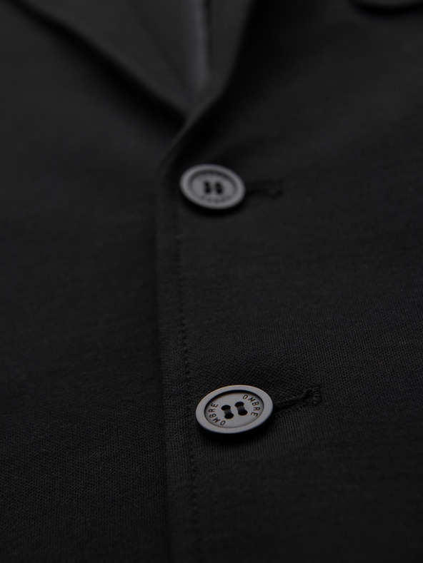 Ombre Clothing Moški črni blazer SLIM z rahlo teksturo