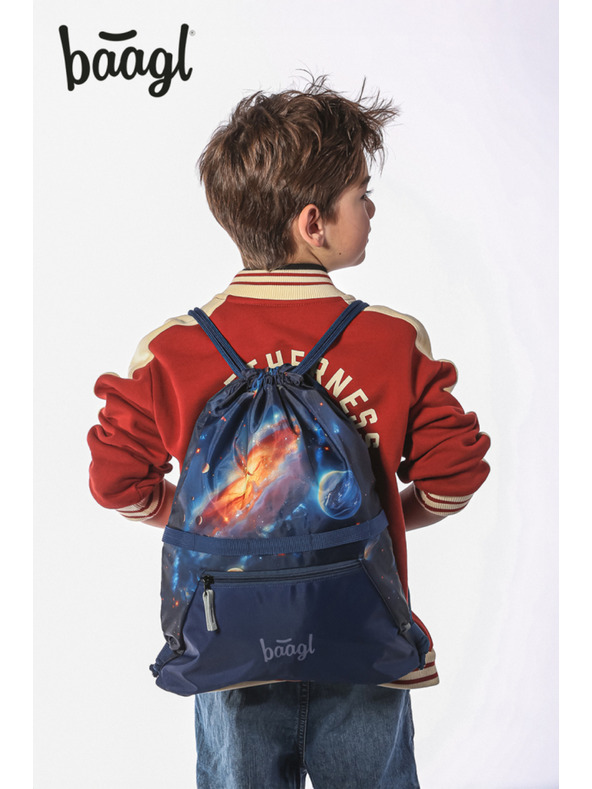 BAAGL  BAAGL SET 5 Airy Vesolje: nahrbtnik, penal, vrečka, predpasnik, denarnica