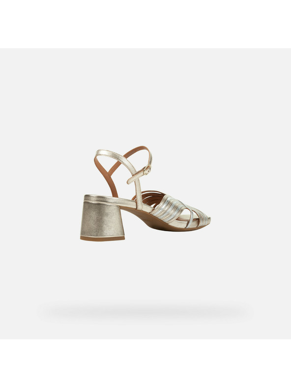 Geox Srebrne ženske sandale Geox Genziana Mid