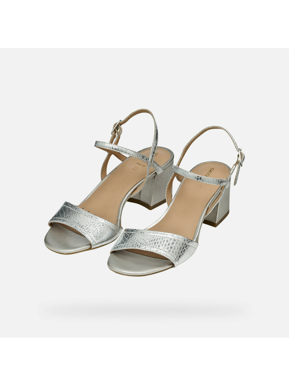 Geox Srebrne ženske sandale Geox New Eraklia 50