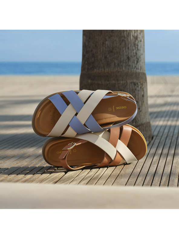 Geox Rjave ženske sandale Geox Adelash