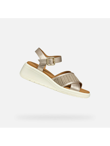 Geox Srebrne ženske sandale Geox Meliconia