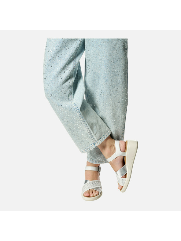 Geox Bele ženske sandale Geox Meliconia