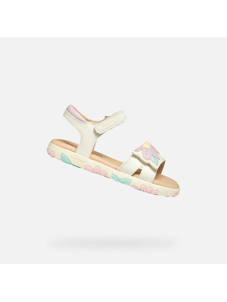 Geox Bele dekliške sandale Geox Sandal Haiti