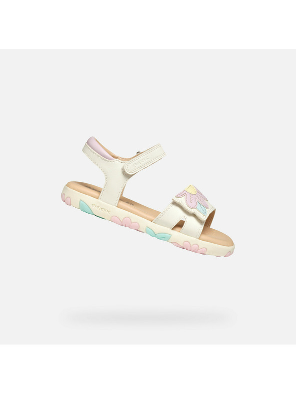 Geox Bele dekliške sandale Geox Sandal Haiti