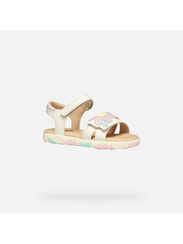 Geox Bele dekliške sandale Geox Sandal Haiti
