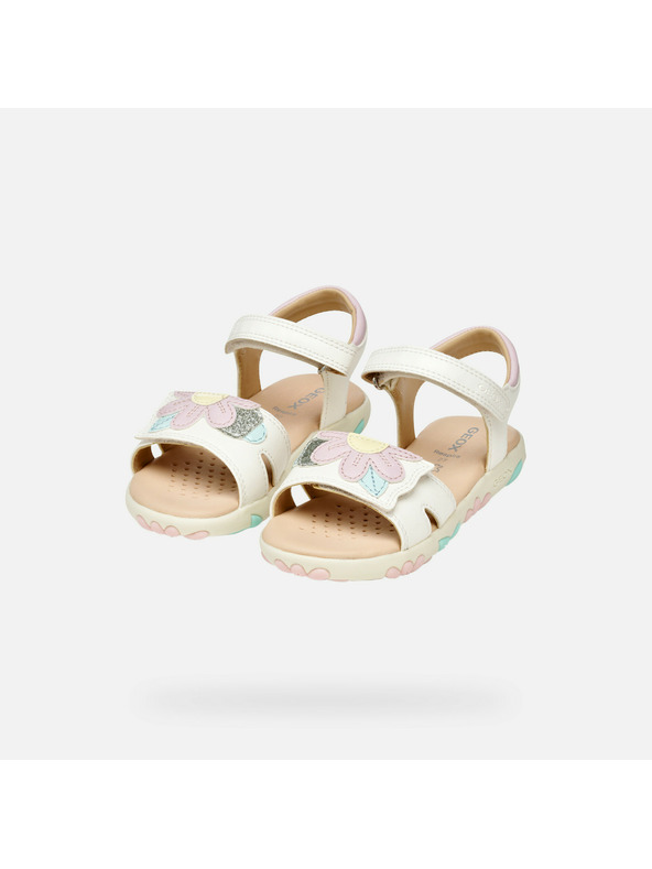 Geox Bele dekliške sandale Geox Sandal Haiti