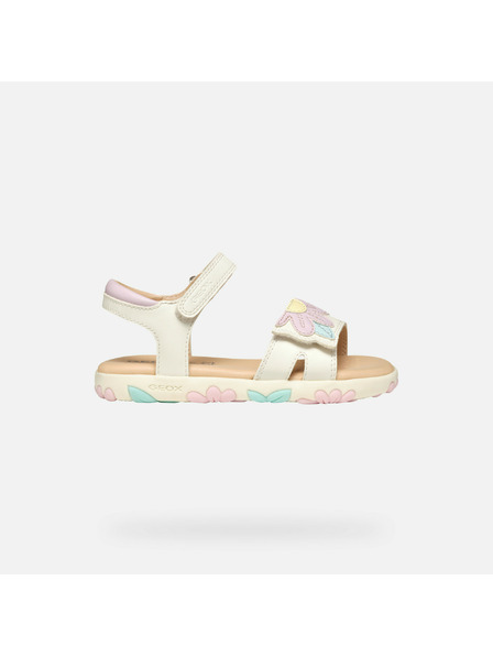 Geox Bele dekliške sandale Geox Sandal Haiti