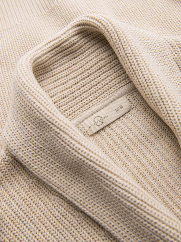 Ombre Clothing Moški bombažni pulover s šalomino ovratnikom - bežna V2 OM-SWCD-0153 Ombre Clothing