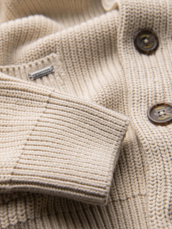 Ombre Clothing Moški bombažni pulover s šalomino ovratnikom - bežna V2 OM-SWCD-0153 Ombre Clothing