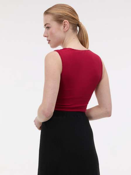 Orsay Rdeč ženski top z naborki ORSAY