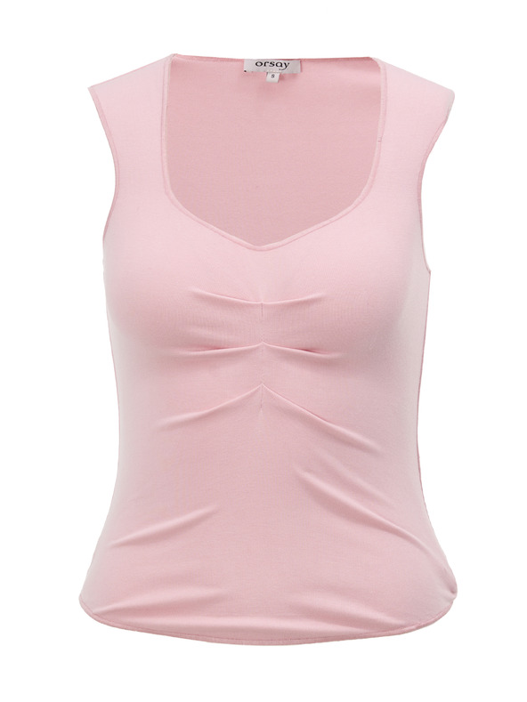 Orsay Svetlo roza ženski top z naborki ORSAY