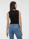 Orsay Črn ženski top z naborki ORSAY