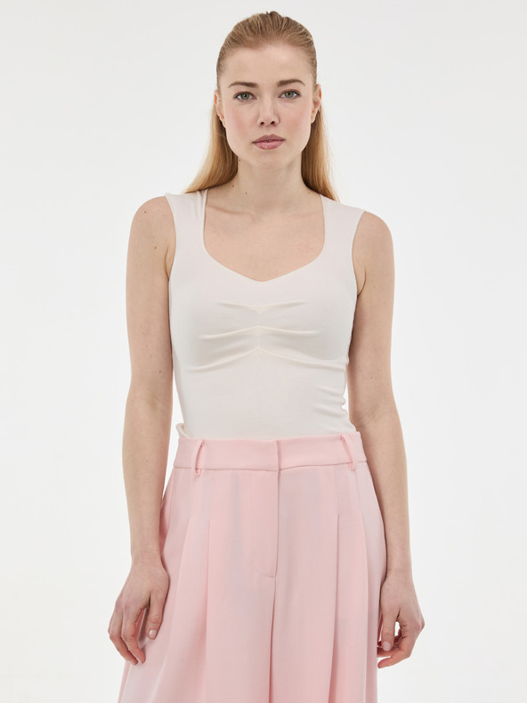 Orsay Kremni ženski top z naborki ORSAY