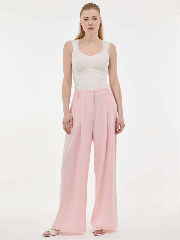 Orsay Kremni ženski top z naborki ORSAY