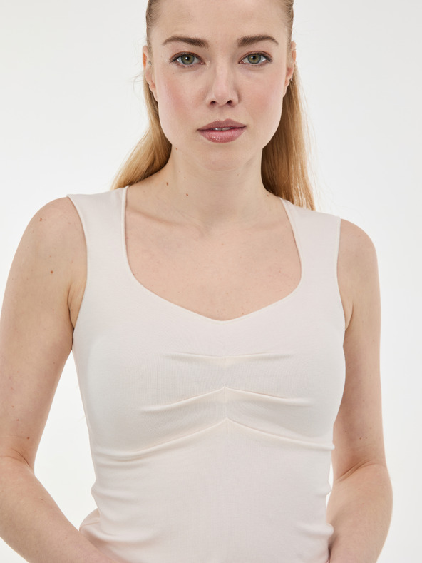 Orsay Kremni ženski top z naborki ORSAY