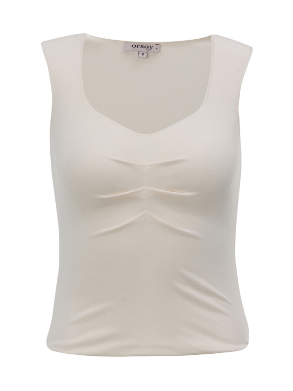 Orsay Kremni ženski top z naborki ORSAY