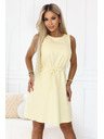 numoco VICTORIA Trapezna obleka brez rokavov s pasom - masleno rumena
