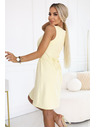 numoco VICTORIA Trapezna obleka brez rokavov s pasom - masleno rumena