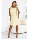 numoco VICTORIA Trapezna obleka brez rokavov s pasom - masleno rumena
