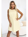 numoco VICTORIA Trapezna obleka brez rokavov s pasom - masleno rumena