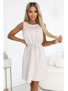 numoco VICTORIA Trapezne obleke brez rokavov s paskom - bež