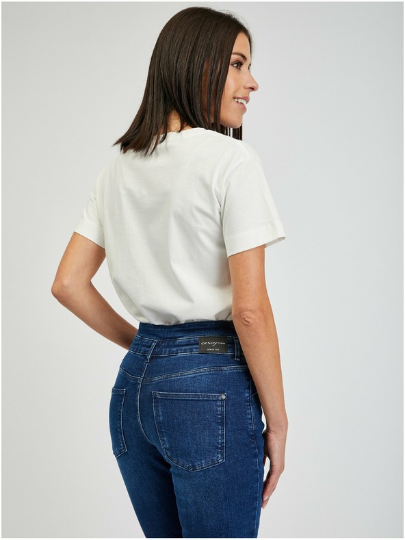 Orsay Temno modre ženske oprijete kavbojke ORSAY