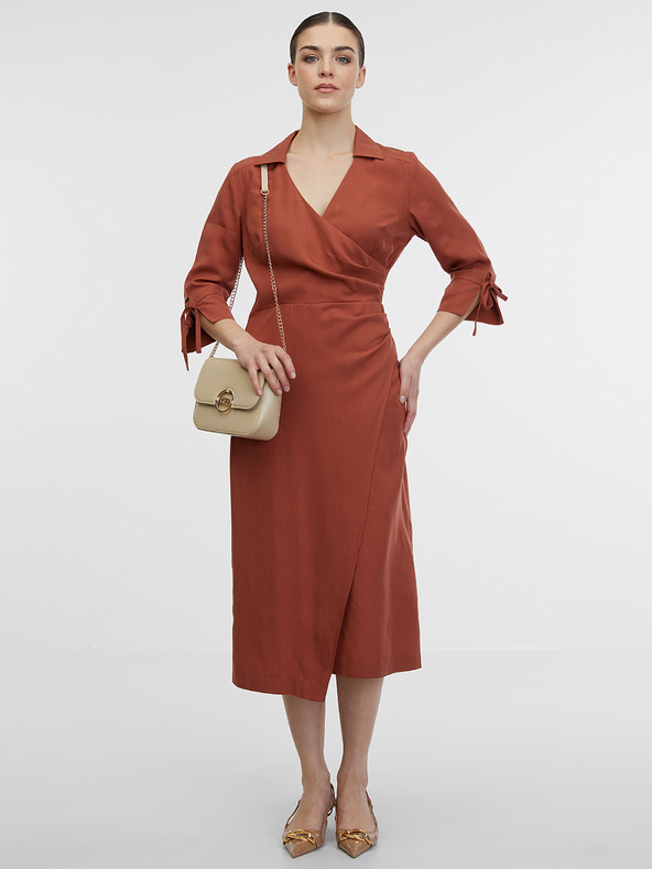 Orsay Rjava ženska ohlapna obleka ORSAY