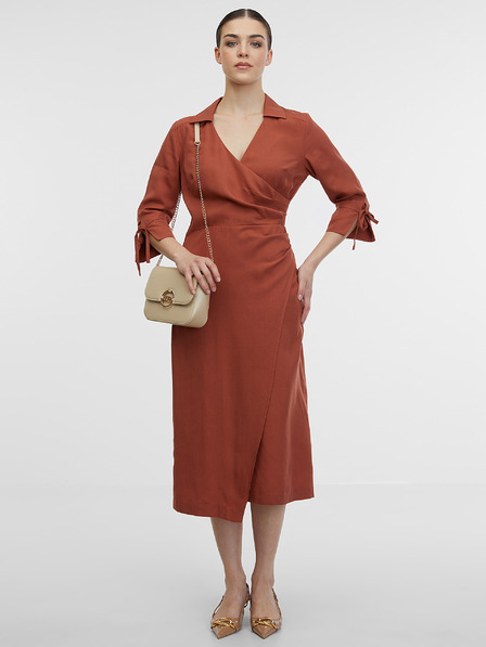 Orsay Rjava ženska ohlapna obleka ORSAY