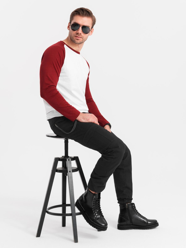 Ombre Clothing Črne moške tovorne hlače Ombre Clothing