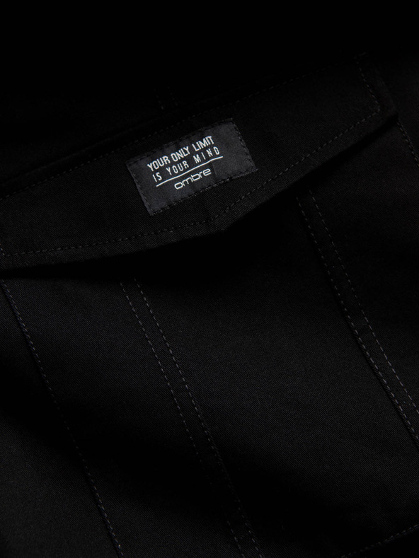 Ombre Clothing Črne moške tovorne hlače Ombre Clothing