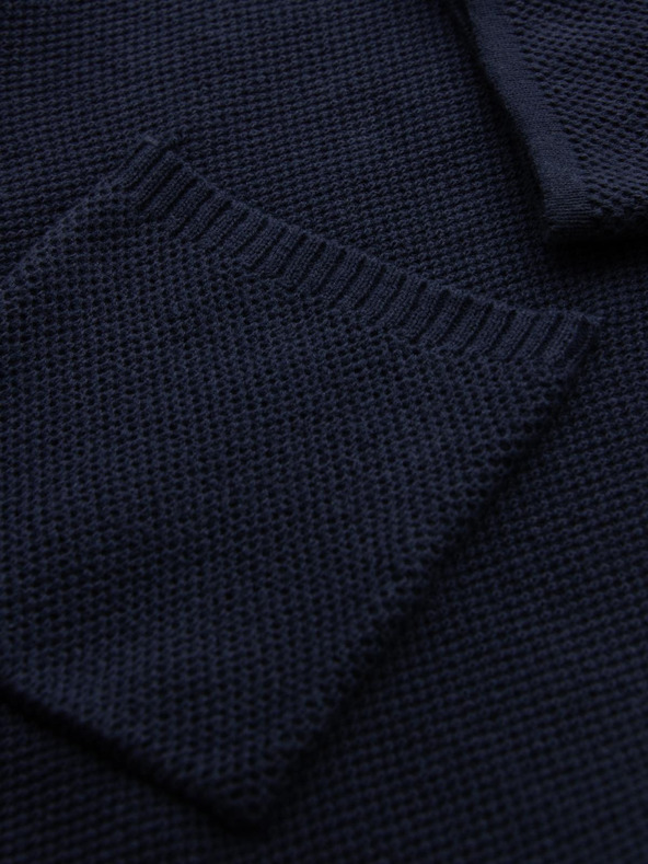 Ombre Clothing Temno modra moška jopica z žepi Ombre Clothing