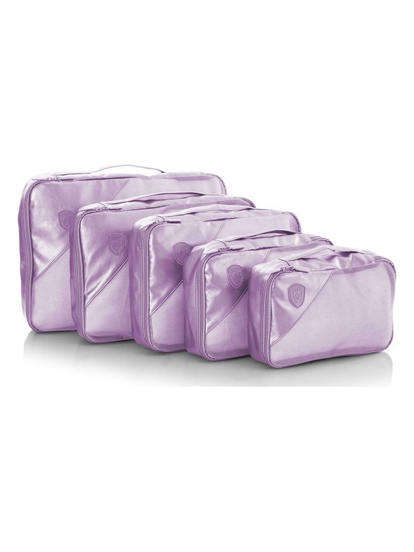 Heys Heys Metallic Packing Cube 5pc komplet petih potovalnih vrečk v svetlo vijolični barvi