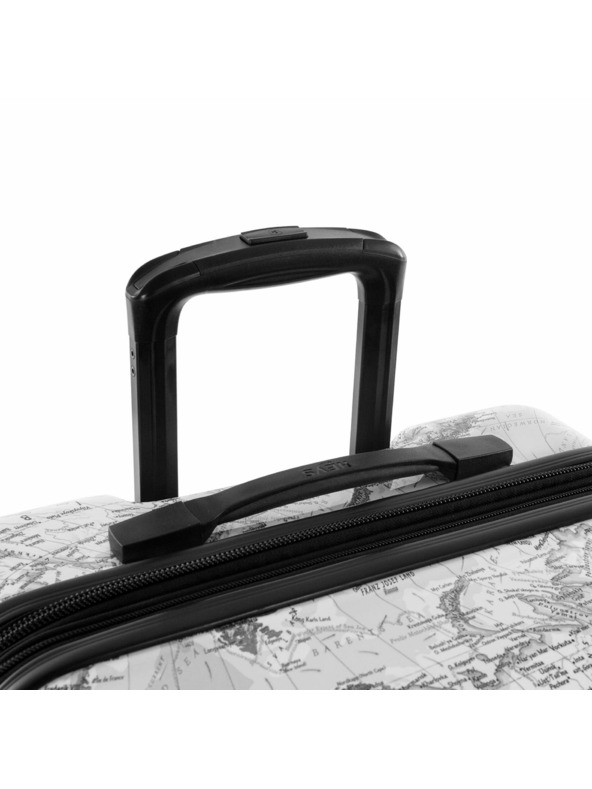 Heys Črno-beli potovalni kovček z vzorcem Heys Journey 3G M Črno-bela karta