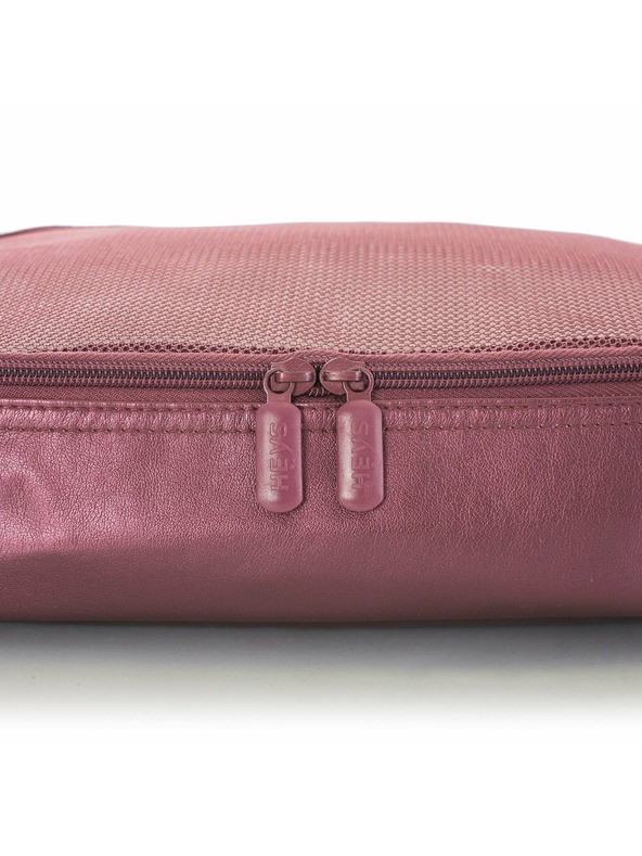 Heys Sada piatich cestovných organizérov v tmavoružovej farbe Heys Metallic Packing Cube 5ks