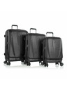 Heys Set potovalnih kovčkov Heys Vantage Smart Luggage S,M,L Black – komplet 3 kovčkov