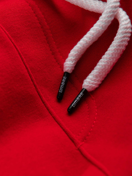 Ombre Clothing Moške trenirke - rdeča P866 Ombre Clothing