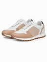 Ombre Clothing Čevlji OM-FOSL-0243 - beli/peščeni Ombre Clothing