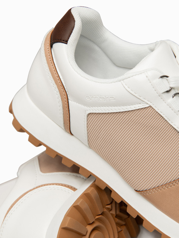 Ombre Clothing Čevlji OM-FOSL-0243 - beli/peščeni Ombre Clothing