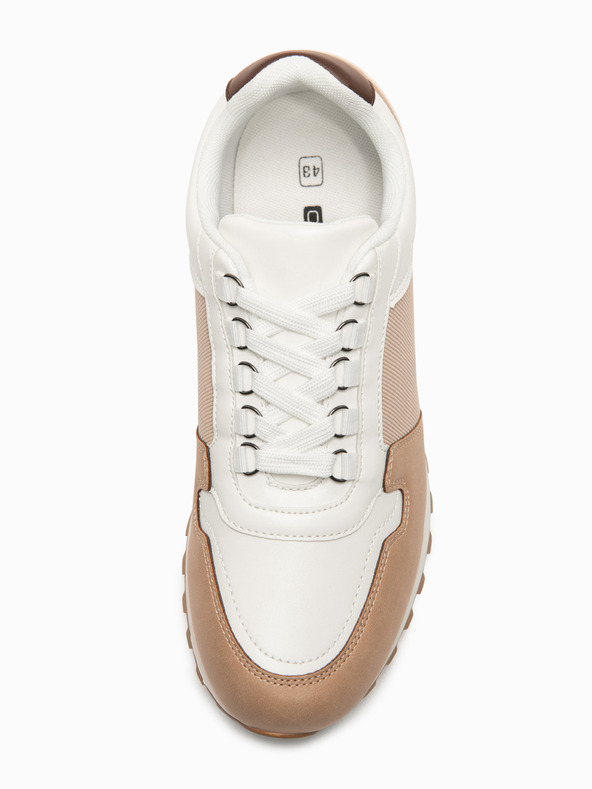 Ombre Clothing Čevlji OM-FOSL-0243 - beli/peščeni Ombre Clothing